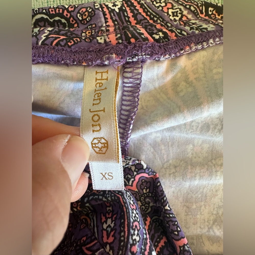 Helen Jon Fold Over Beach Pant Paisley Size XS - Picture 6 of 7